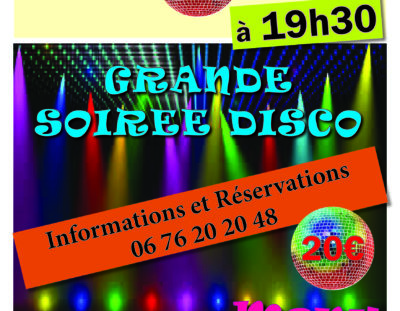 Soirée Disco le 26 octobre