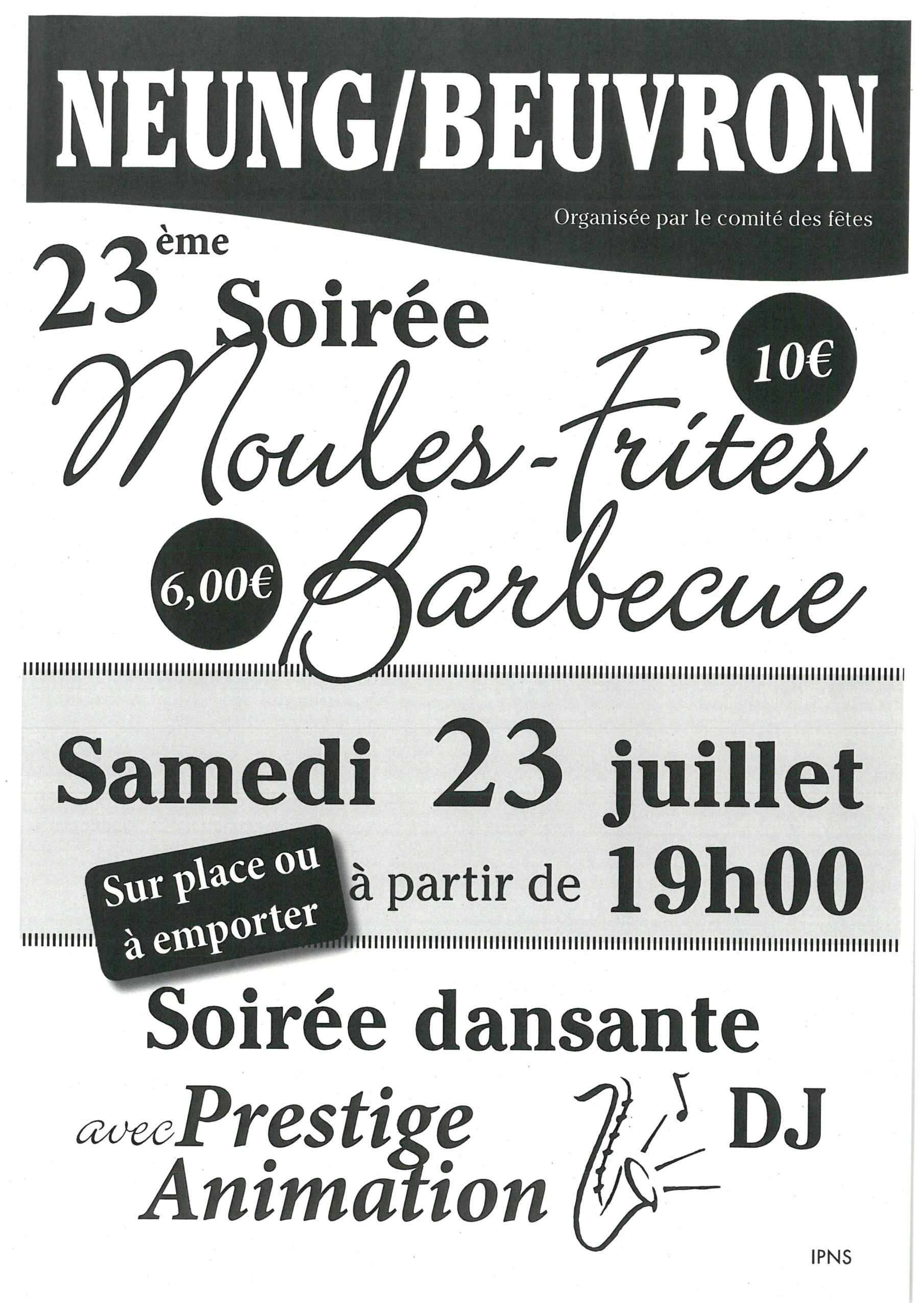 SoireeMoulesFrites2022 NeungsurBeuvron Site Officiel